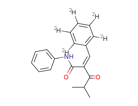 Molecular Structure of 222412-73-9 (N-4-Phenyl α-Benzylidene-d5 IsobutyrylacetaMide)