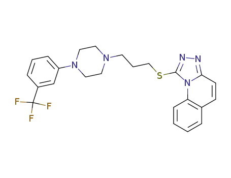 1-[3-(4-(3-Trifluoromethylphenyl)piperazin1-yl)propylmercapto]-s-triazolo(4,3-a)quinoline