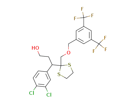 3-[2-(3,5-bis-trifluoromethyl-benzyloxymethyl)-[1,3]dithiolan-2-yl]-3-(3,4-dichloro-phenyl)-propan-1-ol