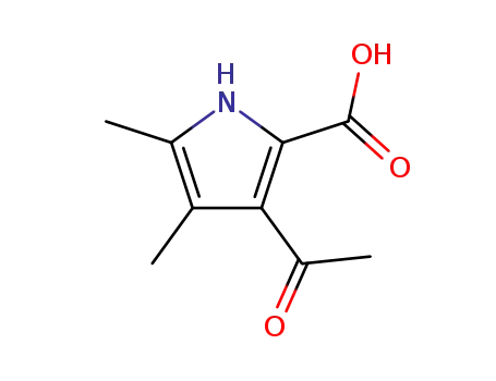 Molecular Structure of 2386-33-6 (4-ACETYL-3,5-DIMETHYL-1H-PYRROLE-2-CARBOXYLIC ACID)