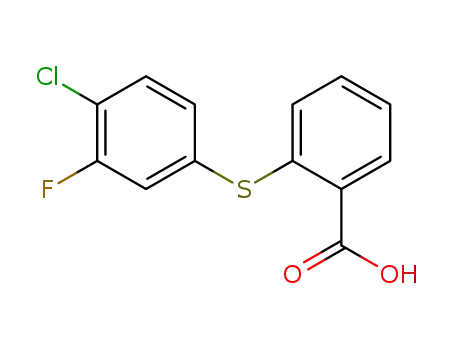 Molecular Structure of 60810-59-5 (Benzoic acid, 2-[(4-chloro-3-fluorophenyl)thio]-)