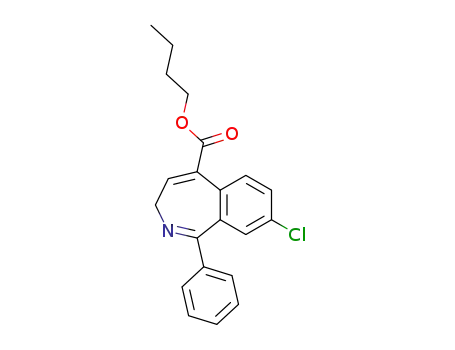 Molecular Structure of 81993-61-5 (3H-2-Benzazepine-5-carboxylic acid, 8-chloro-1-phenyl-, butyl ester)