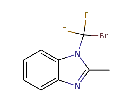 Molecular Structure of 273405-42-8 (1-BROMODIFLUORMETHYL-2-METHYLBENZIMIDAZOLE)