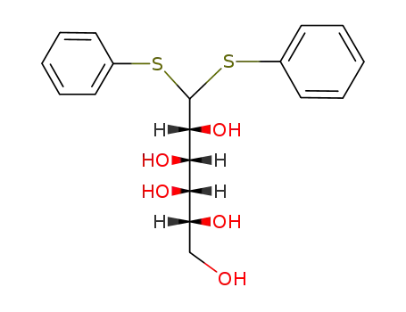 Molecular Structure of 13992-23-9 ((2R,3S,4S,5R)-6,6-bis(phenylthio)hexane-1,2,3,4,5-pentaol)