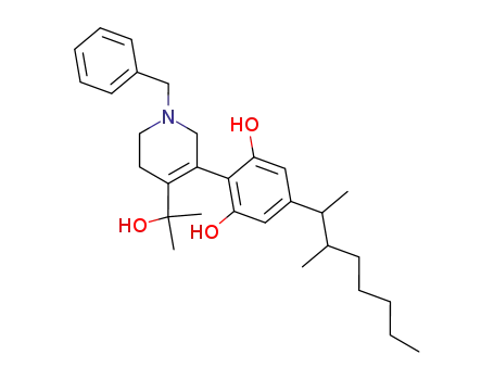 2-[1-benzyl-4-(1-hydroxy-1-methyl-ethyl)-1,2,5,6-tetrahydro-pyridin-3-yl]-5-(1,2-dimethyl-heptyl)-benzene-1,3-diol