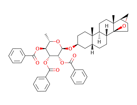 3β-[(tri-O-benzoyl-α-L-rhamnopyranosyl)oxy]-17β-methylene-5β-androstane 14β,20-epoxide