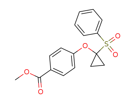 4-(1-benzenesulfonyl-cyclopropoxy)-benzoic acid methyl ester