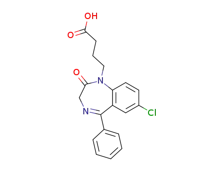 1H-1,4-Benzodiazepine-1-butanoic acid,
7-chloro-2,3-dihydro-2-oxo-5-phenyl-