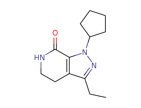 Molecular Structure of 162142-14-5 (1-CYCLOPENTYL-3-ETHYL-1,4,5,6-TETRAHYDRO-7H-PYRAZOLO[3,4-C]PYRIDIN-7-ONE)