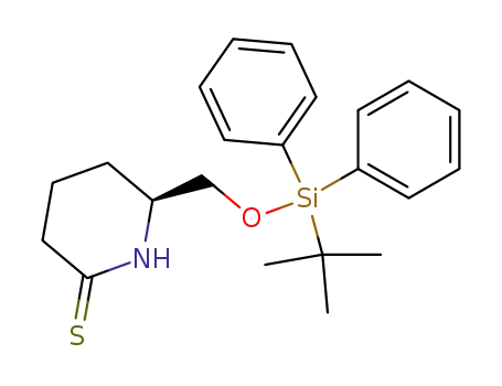 (S)-6-(tert-Butyl-diphenyl-silanyloxymethyl)-piperidine-2-thione