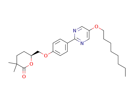 (S)-2,2-dimethyl-5-[4'-(5'-octyloxy-2'-pyrimidinyl)phenoxymethyl]valerolactone