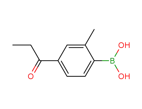 Molecular Structure of 540495-55-4 (2-Methyl-4-propanoylphenylboronic acid)