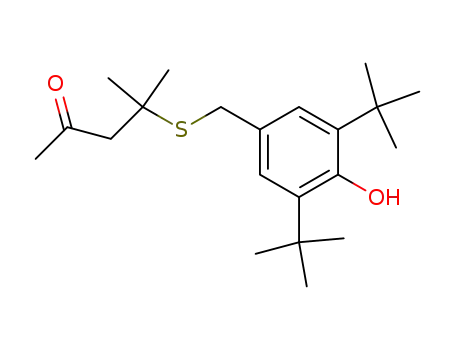 4-methyl-4-(3,5-di-t.butyl-4-hydroxybenzylthio)pentane-2-one