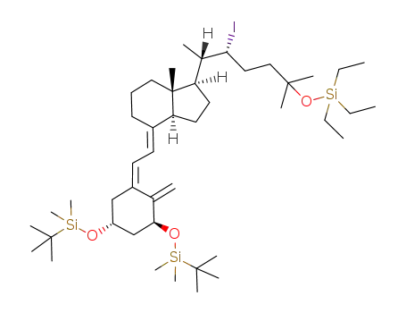 (1R,3aS,7aR)-4-[2-[(3S,5R)-3,5-Bis-(tert-butyl-dimethyl-silanyloxy)-2-methylene-cyclohex-(Z)-ylidene]-eth-(E)-ylidene]-1-((1S,2R)-2-iodo-1,5-dimethyl-5-triethylsilanyloxy-hexyl)-7a-methyl-octahydro-indene