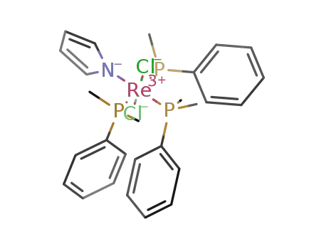 Molecular Structure of 227932-83-4 ((P((CH<sub>3</sub>)2C<sub>6</sub>H<sub>5</sub>))3Cl<sub>2</sub>Re(N-pyrrolyl))