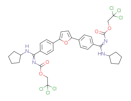 2,5-bis[4-(N-cyclopentyl-N'-2,2,2-trichloroethoxycarbonyl)amidinophenyl]furan