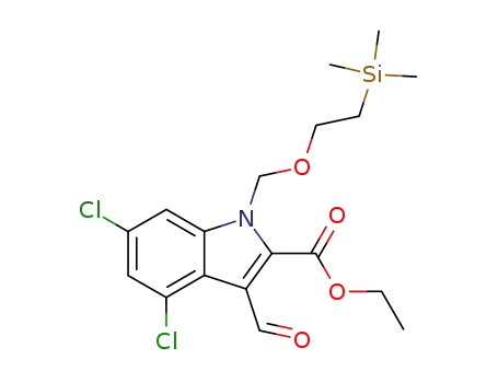 1H-Indole-2-carboxylic acid,
4,6-dichloro-3-formyl-1-[[2-(trimethylsilyl)ethoxy]methyl]-, ethyl ester