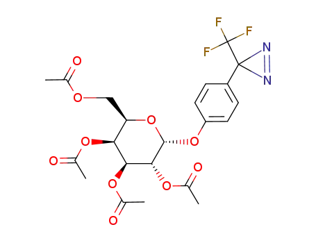 Acetic acid (2R,3R,4S,5S,6R)-4,5-diacetoxy-6-acetoxymethyl-2-[4-(3-trifluoromethyl-3H-diazirin-3-yl)-phenoxy]-tetrahydro-pyran-3-yl ester
