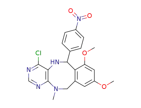 4-chloro-7,9-dimethoxy-12-methyl-6-(4'-nitrophenyl)pyrimido[b,f][1,5]benzodiazocine