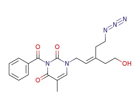 1-[5-azido-3-(2-hydroxy-ethyl)-pent-2-enyl]-3-benzoyl-5-methyl-1<i>H</i>-pyrimidine-2,4-dione