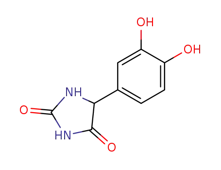 Molecular Structure of 73659-77-5 (2,4-Imidazolidinedione,5-(3,4-dihydroxyphenyl)-(9CI))