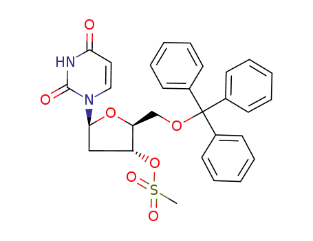 Methanesulfonic acid (2S,3R,5S)-5-(2,4-dioxo-3,4-dihydro-2H-pyrimidin-1-yl)-2-trityloxymethyl-tetrahydro-furan-3-yl ester