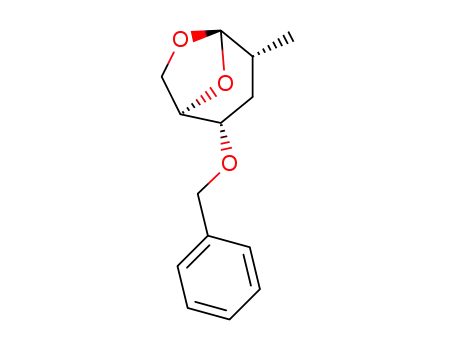 Molecular Structure of 112339-02-3 (.beta.-D-ribo-Hexopyranose, 1,6-anhydro-2,3-dideoxy-2-methyl-4-O-(phenylmethyl)-)