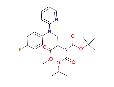 (3-(N-4-fluorophenyl-N-pyridin-2-yl)-amino)-2-(di-tert-butyloxycarbonyl)-amino-propionic acid methyl ester