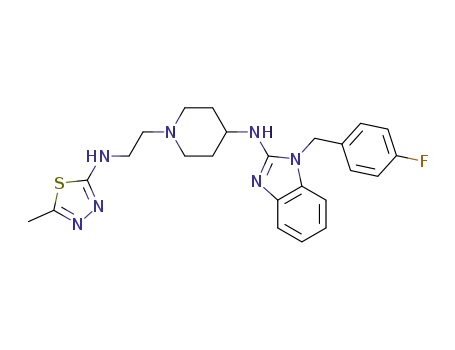 1-[(4-fluorophenyl)methyl]-N-[1-[2-[(5-methyl-1,3,4-thiadiazol-2-yl)amino]ethyl]-4-piperidinyl]-1H-benzimidazol-2-amine