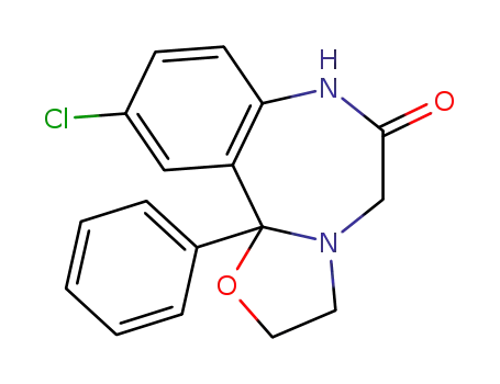 10-chloro-11b-phenyl-2,3,7,11b-tetrahydro[1,3]oxazolo[3,2-d][1,4]benzodiazepin-6(5H)-one