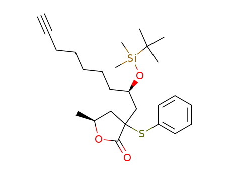 (S)-3-[(R)-2-(tert-Butyl-dimethyl-silanyloxy)-non-8-ynyl]-5-methyl-3-phenylsulfanyl-dihydro-furan-2-one