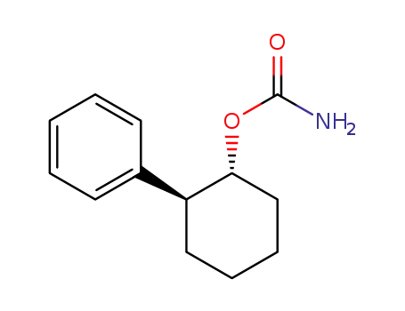 Molecular Structure of 132746-33-9 (Cyclohexanol, 2-phenyl-, carbamate, (1R,2S)-)