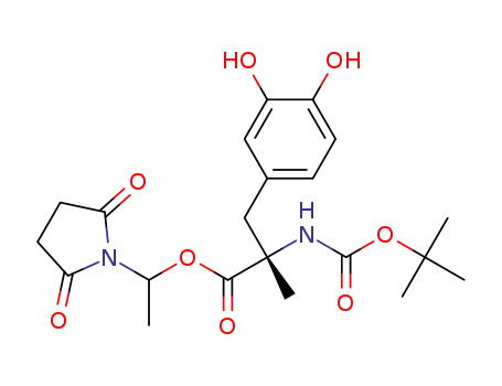 L-Tyrosine, N-[(1,1-dimethylethoxy)carbonyl]-3-hydroxy-a-methyl-,
1-(2,5-dioxo-1-pyrrolidinyl)ethyl ester
