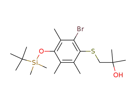 1-[2-Bromo-4-(tert-butyl-dimethyl-silanyloxy)-3,5,6-trimethyl-phenylsulfanyl]-2-methyl-propan-2-ol