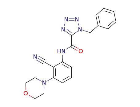 1H-Tetrazole-5-carboxamide,
N-[2-cyano-3-(4-morpholinyl)phenyl]-1-(phenylmethyl)-
