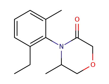 Molecular Structure of 120375-14-6 (4-(2-ETHYL-6-METHYLPHENYL)-5-METHYL-3-MORPHOLINONE)