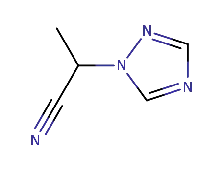 Molecular Structure of 91040-87-8 (1H-1,2,4-Triazole-1-acetonitrile,-alpha--methyl-(9CI))