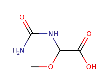 Molecular Structure of 64732-17-8 ((carbamoylamino)(methoxy)acetic acid)