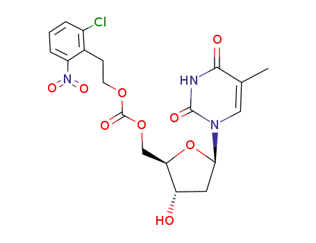 Molecular Structure of 179691-39-5 (Thymidine, 5'-[2-(2-chloro-6-nitrophenyl)ethyl carbonate])