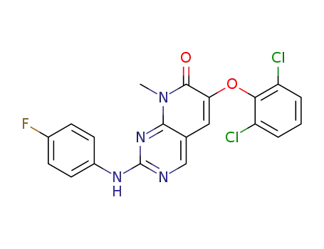 6-(2,6-dichlorophenoxy)-2-[(4-fluorophenyl)-amino]-8-methylpyrido[2,3-d]pyrimidin-7(8H)-one