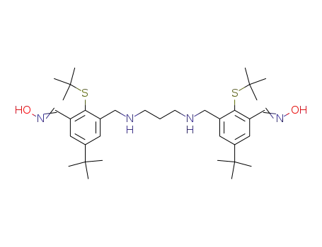 N,N'-bis-<2-tert-butylsulfanyl-3-hydroximinomethyl-5-tert-butylbenzyl>propane-1,3-diamine