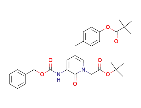 tert-butyl 3-benzyloxycarbonylamino-2-oxo-5-(4-pivaloyloxybenzyl)-1,2-dihydro-1-pyridylacetate