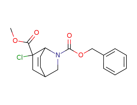 2-Azabicyclo[2.2.2]oct-7-ene-2,6-dicarboxylic acid, 6-chloro-, 6-methyl
2-(phenylmethyl) ester