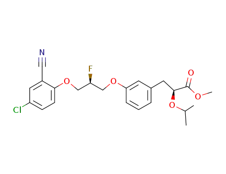 (2S)-3-[3-[(2S)-3-(4-chloro-2-cyanophenoxy)-2-fluoropropoxy]phenyl]-2-isopropoxypropionic acid methyl