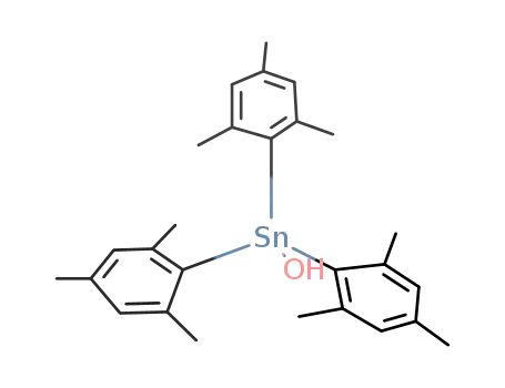 Molecular Structure of 56797-47-8 (Stannane, hydroxytris(2,4,6-trimethylphenyl)-)