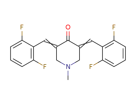 Molecular Structure of 342808-28-0 (3,5-Bis-(2,6-difluorobenzylidene)-1-methylpiperidin-4-one)