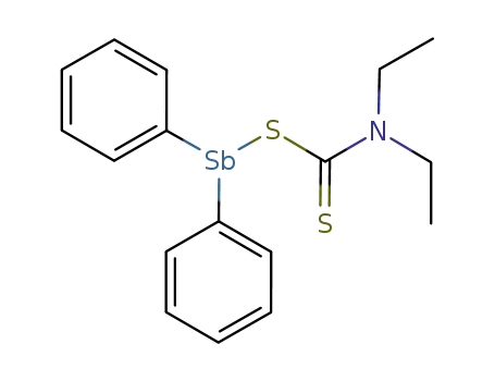 Molecular Structure of 1803-21-0 (diethylaminomethanedithioate; diphenylantimony)
