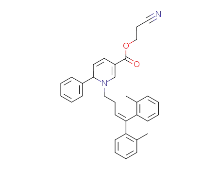 3-Pyridinecarboxylic acid,
1-[4,4-bis(2-methylphenyl)-3-butenyl]-1,6-dihydro-6-phenyl-,
2-cyanoethyl ester
