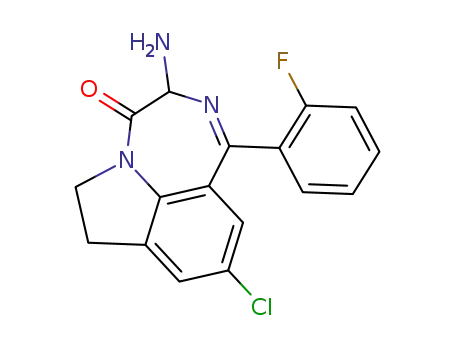 3-amino-9-chloro-1-(2-fluoro-phenyl)-6,7-dihydro-3<i>H</i>-[1,4]diazepino[6,7,1-<i>hi</i>]indol-4-one