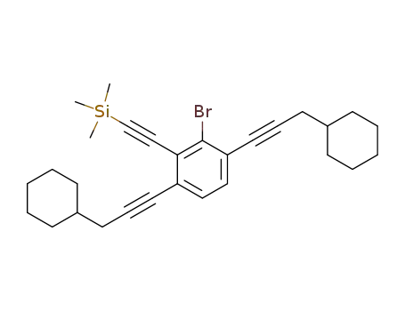 [2-Bromo-3,6-bis-(3-cyclohexyl-prop-1-ynyl)-phenylethynyl]-trimethyl-silane